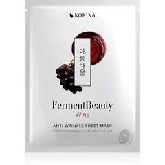 KORIKA FermentBeauty Anti-wrinkle Face Sheet Mask with Fermented Wine and Hyaluronic Acid anti-falten tuchmaske mit fermentiertem wein und hyaluronsäu