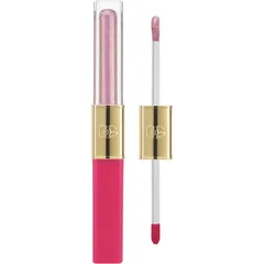 Dolce&Gabbana Make It Double! Lip Tint & Gloss Duo langlebiger, glänzender Lippenstift 2 in 1 Farbton 02 Strawberry Slushie - Pink & Pink Shimmer 2x2