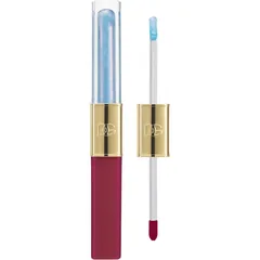 Dolce&Gabbana Make It Double! Lip Tint & Gloss Duo langlebiger, glänzender Lippenstift 2 in 1 Farbton 03 Sour Swirl - Mauve & Blue Shimmer 2x