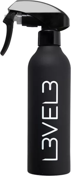 L3VEL3 Gummierte Sprühflasche Schwarz
