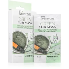 IDC INSTITUTE Green Clay Mask mattierende Reinigungsmaske mit Bambus Butter 3x