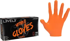 L3VEL3 Nitrilhandschuhe Klein Orange