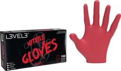 L3VEL3 Nitrilhandschuhe Klein Rötlich
