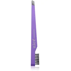 Diva & Nice Cosmetics Accessories schräge Pinzette mit Bürste Purple