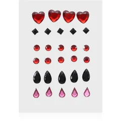 Diva & Nice Cosmetics Face Stones Aufkleber für das Gesicht Black & Red .