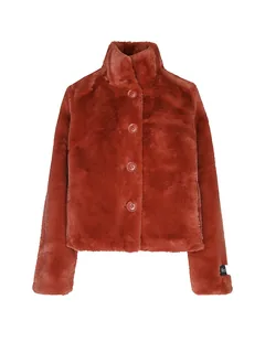 RINO&PELLE Jacke in Felloptik VIE dunkelrot | 34