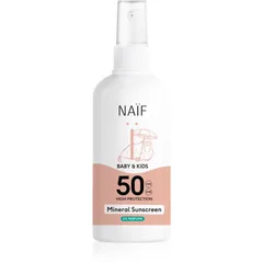 Naif Baby & Kids Mineral Sunscreen Spf 50 0 % Perfume schützendes Sonnenspray 100 ml