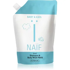 Naif Baby & Kids 2-in-1 Reinigungsgel und Shampoo für Kinder Nicht parfümiert Reffil