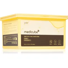Medicube Deep Vita C Daily Quick Mask Feuchtigkeitsspendende Tuchmaske zum vereinheitlichen der Hauttöne Grosspackung .