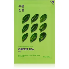 Holika Holika Pure Essence Green Tea pflegende Tuchmaske für empfindliche und gerötete Haut
