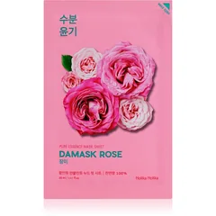 Holika Holika Pure Essence Damask Rose Zellschichtmaske mit feuchtigkeitsspendender und revitalisierender Wirkung