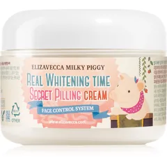 Elizavecca Milky Piggy Real Whitening Time Secret Pilling Cream hydratisierende verfeinernde Creme mit Peelingeffekt