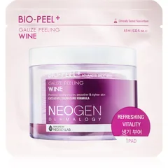 Neogen Dermalogy Bio-Peel+ Gauze Peeling Wine Peeling-Pads für das Gesicht strafft die Haut und verfeinert Poren .