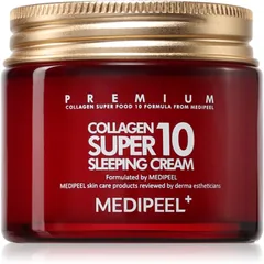 MEDIPEEL+ Collagen Super 10 Sleeping Cream feuchtigkeitsspendende Nachtcreme gegen Falten