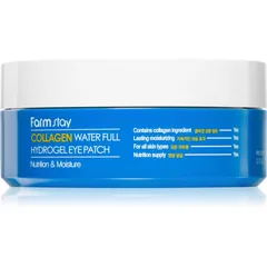 Farmstay Collagen Water Full feuchtigkeitsspendende Gel-Maske für den Augenbereich .