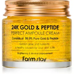 Farmstay 24K Gold & Peptide Perfect Ampoule Cream Feuchtigkeitscreme gegen Hautalterung