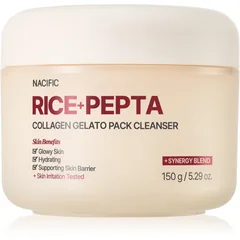Nacific Rice + Pepta Collagen Gelato Pack Cleanser feuchtigkeitsspendendes Reinigungsgel zur Stärkung der Hautbarriere