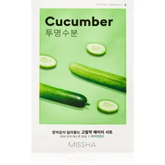 Missha Airy Fit Cucumber Zellschichtmaske mit feuchtigkeitsspendender und revitalisierender Wirkung für trockene Haut