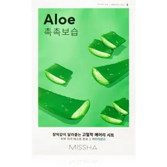 Missha Airy Fit Aloe Zellschichtmaske mit feuchtigkeitsspendender und beruhigender Wirkung