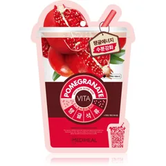 MEDIHEAL Vita Mask Pomegranate Feuchtigkeitsspendende Tuchmaske mit Kollagen
