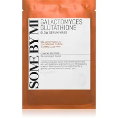 Some By Mi Galactomyces Glutathione Glow Serum Mask Aufhellende Tuchmaske für empfindliche und trockene Haut