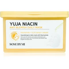 Some By Mi Yuja Niacin Anti Blemish Daily Mask Aufhellende Tuchmaske zum vereinheitlichen der Hauttöne Grosspackung