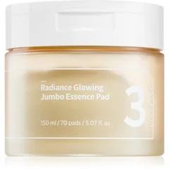 Numbuzin No. 3 Radiance Glowing Jumbo Essence Pad tonisierende Pads für hydratisierte und strahlende Haut .