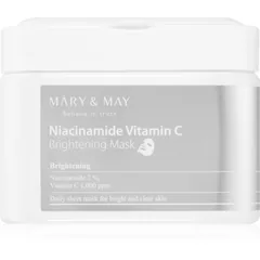 Mary&May Niacinamide Vitamin C Brightening Mask Tuchmasken-Set zur Verjüngung der Gesichtshaut .