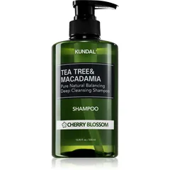 KUNDAL Tea Tree & Macadamia Cherry Blossom tiefenreinigendes Shampoo mit einer erfrischenden Wirkung
