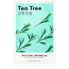 Missha Airy Fit Tea Tree Zellschichtmaske mit reinigender und erfrischender Wirkung für empfindliche Haut