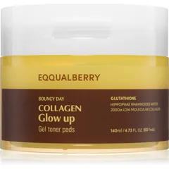 EQQUALBERRY Collagen Glow Up Gel Toner Pads tonisierende Pads zur Verjüngung der Gesichtshaut .
