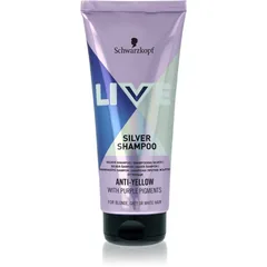 Schwarzkopf LIVE Silver das Reinigungsshampoo neutralisiert gelbe Verfärbungen