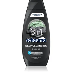 Schwarzkopf Schauma MEN Shampoo mit Aktivkohle für Gesicht, Körper und Haare