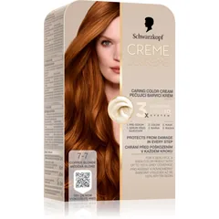Schwarzkopf Creme Supreme Permanent-Haarfarbe Farbton 7-7 Copper Blonde