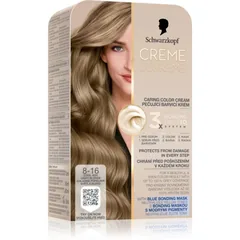 Schwarzkopf Creme Supreme Permanent-Haarfarbe Farbton 8-16 Cool Ash Light Blonde