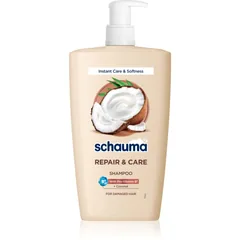 Schwarzkopf Schauma Repair & Care Shampoo für trockenes und beschädigtes Haar mit Kokos