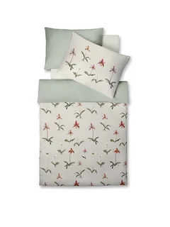 FLEURESSE Satin Bettwäsche BED ART 70x90cm / 140x220cm Sunset Blush hellgrün