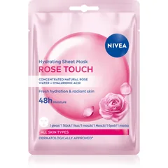 Nivea Rose Touch Feuchtigkeitsspendende Tuchmaske .