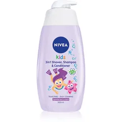 Nivea Kids Sparkle Berry Sanftes Duschgel und Shampoo für Kinder 3 in1
